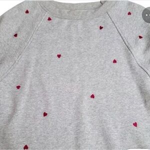 Universal Thread Gray and Red Heart Sweatshirt